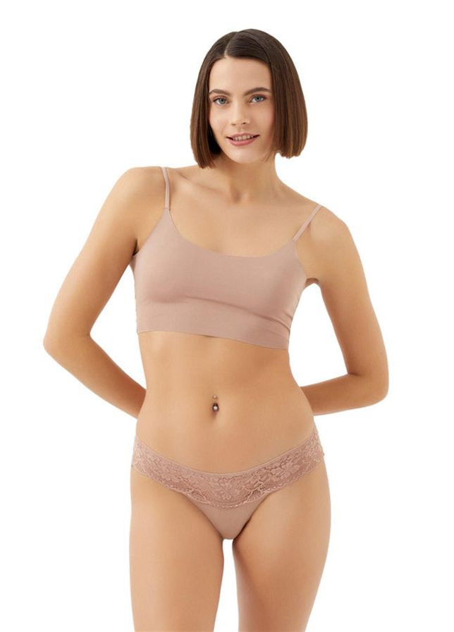 Безшовні трусики бразиліана Cottonhill CH6115 brown (322827825)