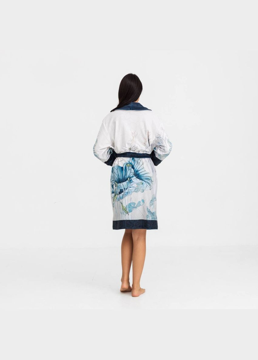 Халат женский из плюшевого велюра эксклюзивный Flower 18289 XS-S FlexDress (336766998)