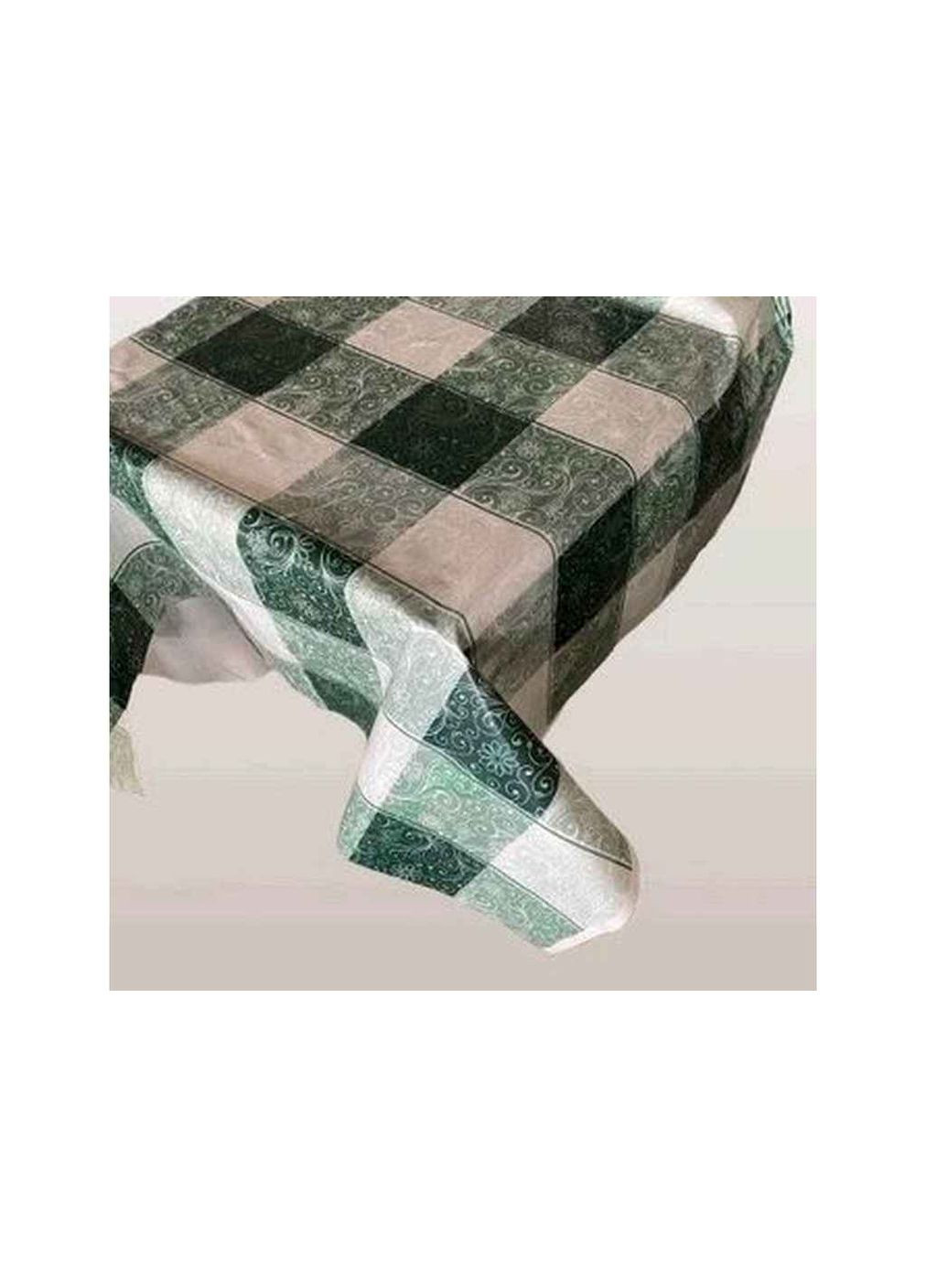Скатертини в рулоні ПЕ "Брален з підложкою" 1,35мх30м "Плитка зелена" Selena (363327066)