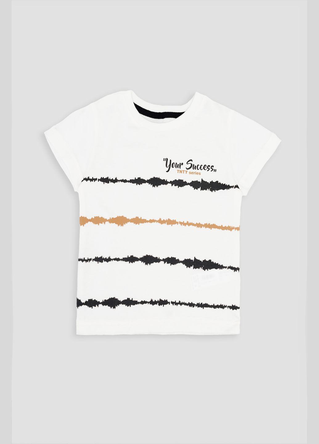 Молочная летняя футболка с коротким рукавом для мальчика цвет молочный цб-00244122 Toontoy