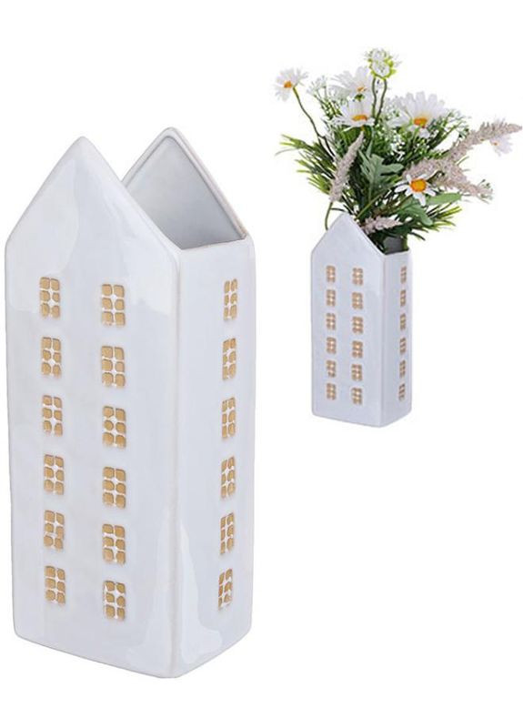 Ваза для квітів та декору керамічна "Старе Місто" 11х9х27см Bona (372171150)