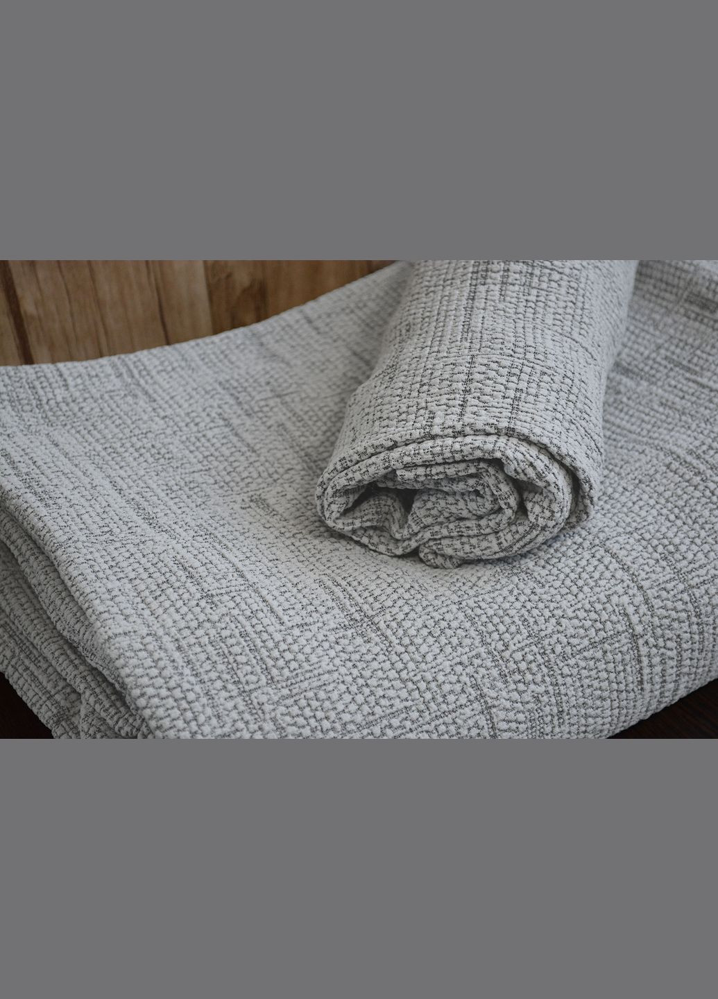 Жаккардовый чехол на диван + 2 кресла Kora без юбки Светло-серый Kayra (324800152)