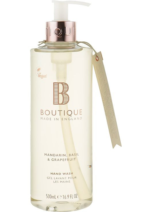 Рідке мило для рук "Мандарина, базилік і грейпфрут" Boutique Hand Wash 500ml (840544-29840) Grace Cole (368663699)