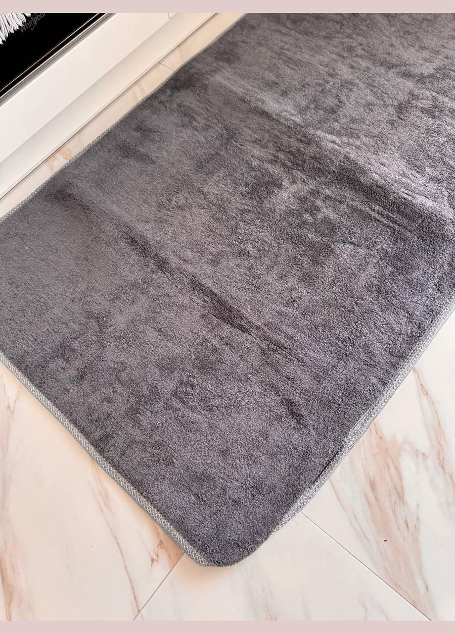Килим у передпокій прогумований з ворсом 150х200 см Сірий (П4К-norka-kover-004-02) No Brand (323160692)