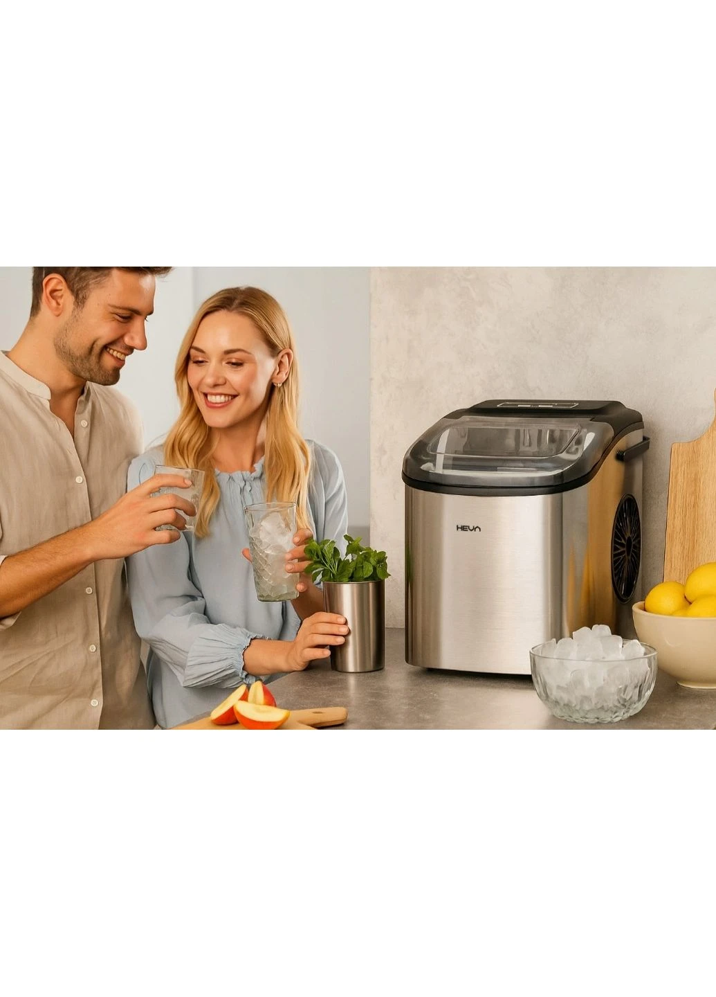 Льодогенератор HEVA HIX Express Ice Silent 12 кг / 24год / генератор льоду 160 W S&L (394047284)