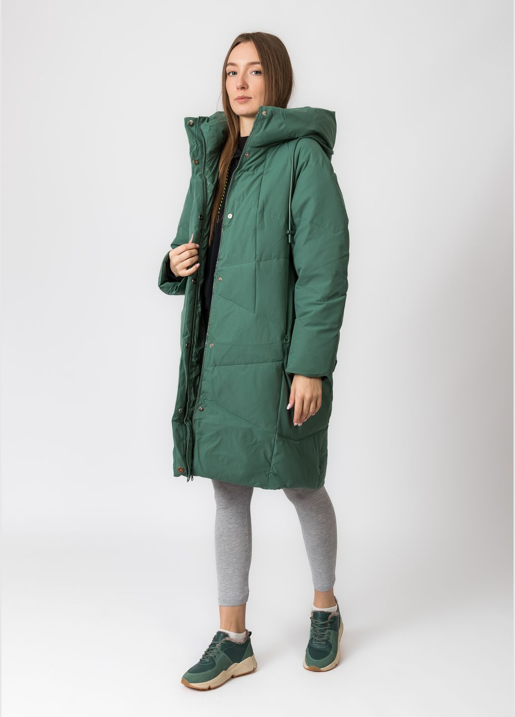 Зеленый зимний Пуховик Towmy