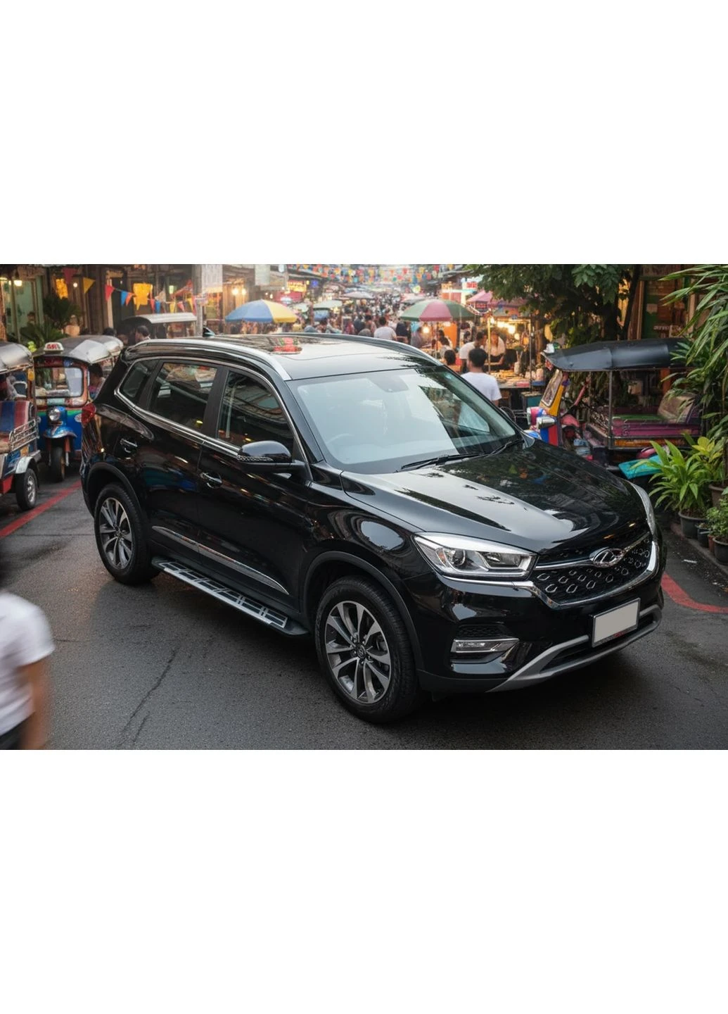 Боковые Подножки Sunrise (2 шт., Алюминий) для Chery Tiggo 8 2017- гг Erkul (392195981)