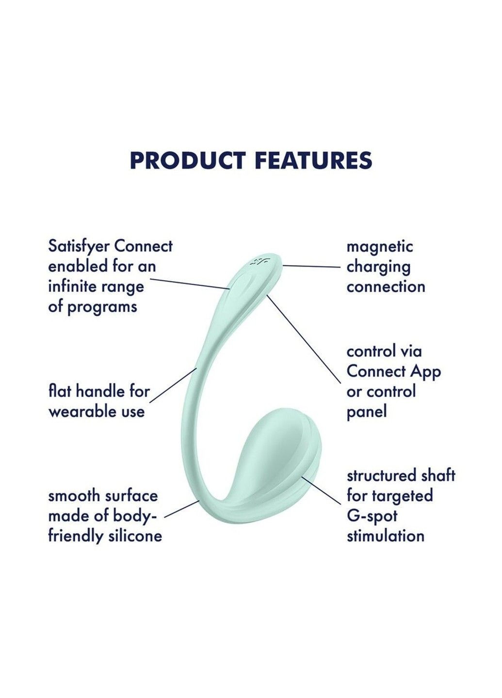 Смарт віброяйце Smooth Petal Connect App Mint Satisfyer (316252695)