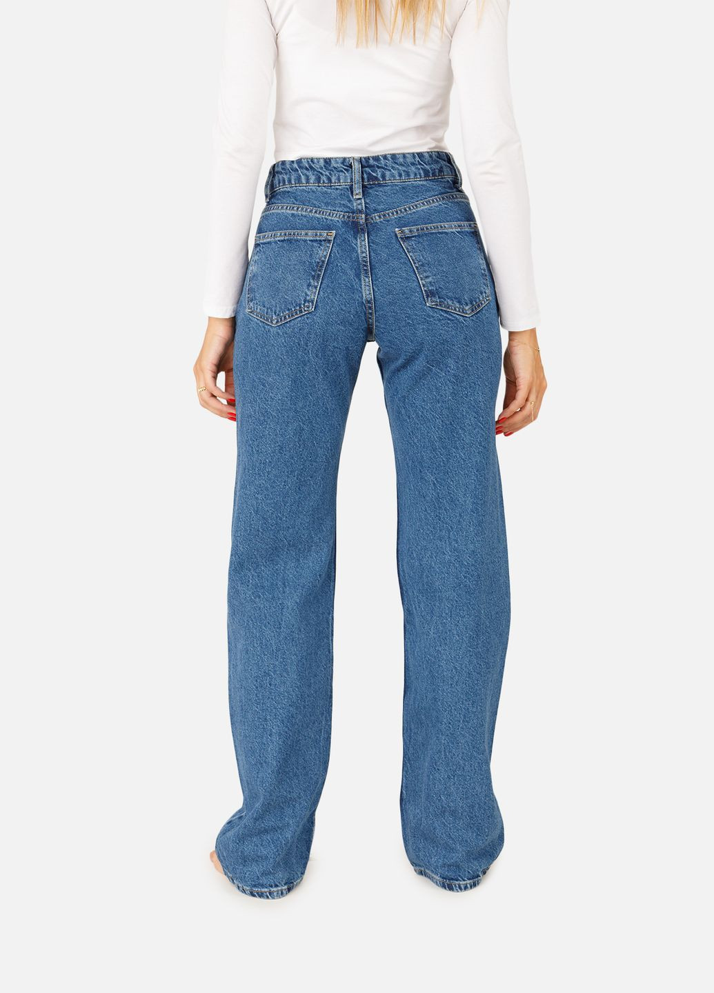 Жіночі джинси straight колір темно-синій CB-00257328 Yuki - (309000605)