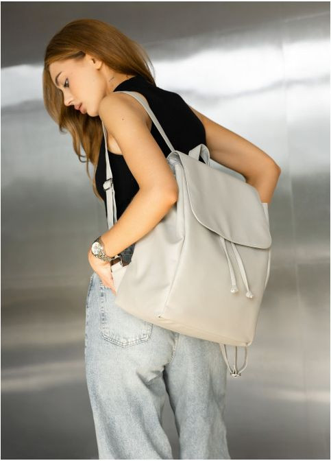 Женский городской рюкзак Серый шелк (11370281838) Sambag (361244623)