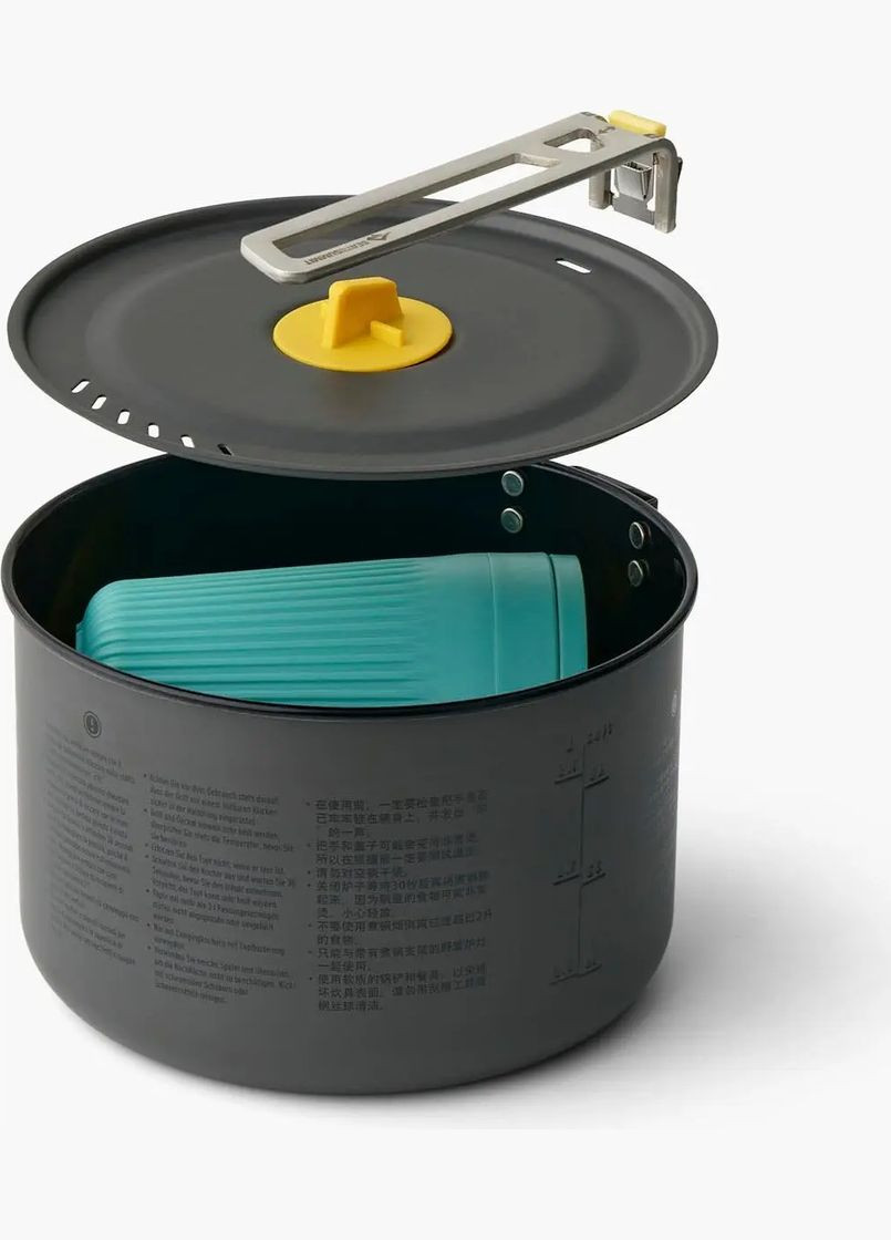 Набір посуду Frontier UL One Pot Cook Set М, на 1 персону (каструля 2 л+миска М+чашка) для походів Різнокольоровий Sea To Summit (312485089)