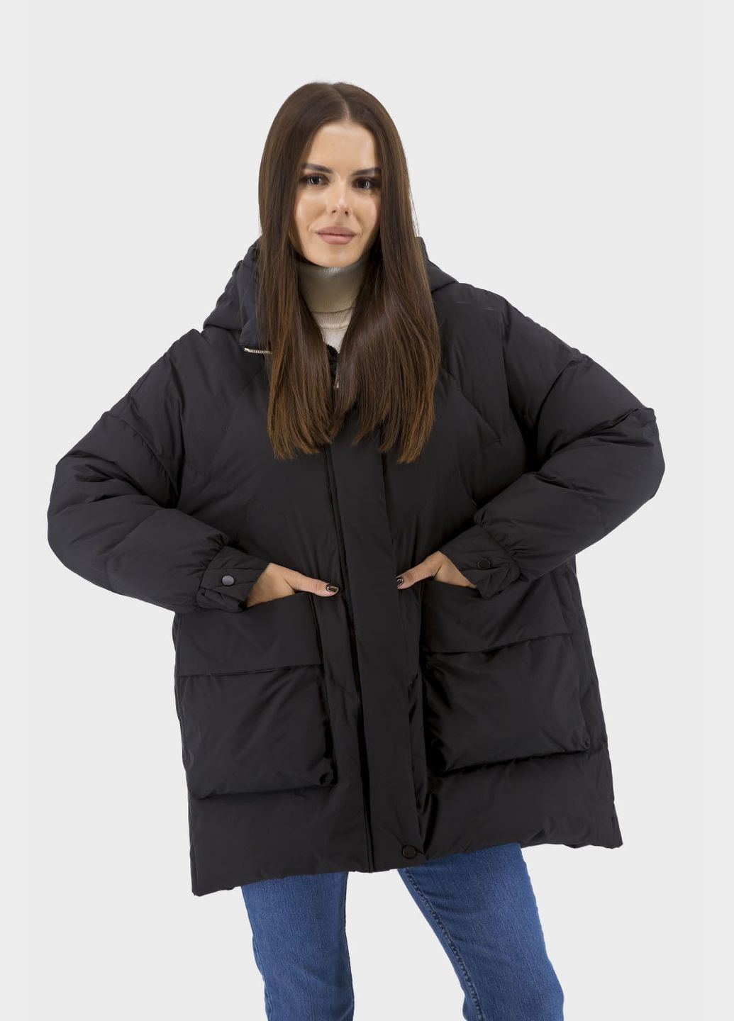 Чорний зимній Пуховик Basic