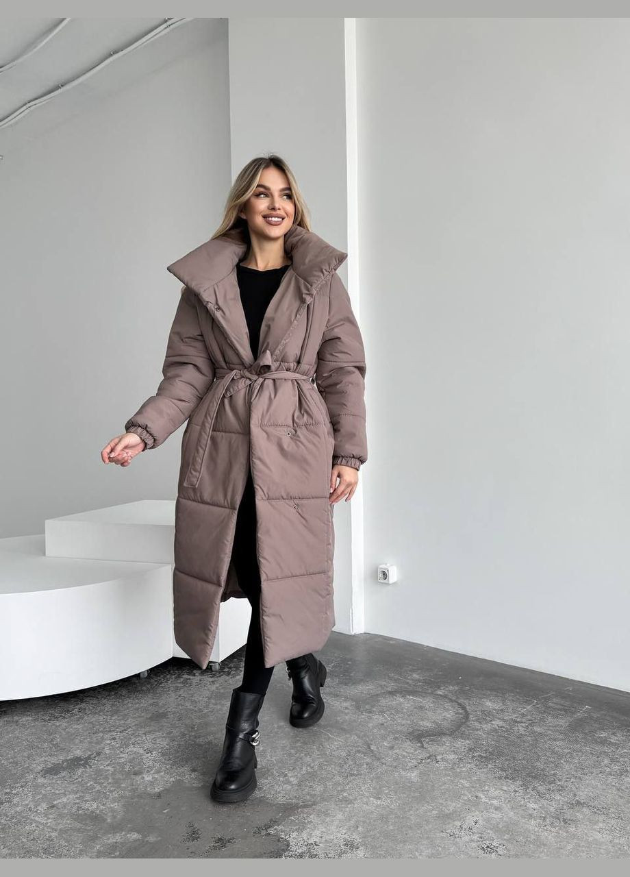 Коричневе зимнє Пальто зимове оверсайз LeVi