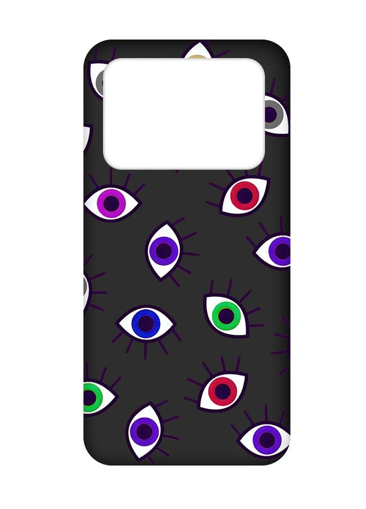 Матовый чехол на Xiaomi Poco X4 Pro 5G:: Разноцветные глаза (принт 336) Creative (360659098)