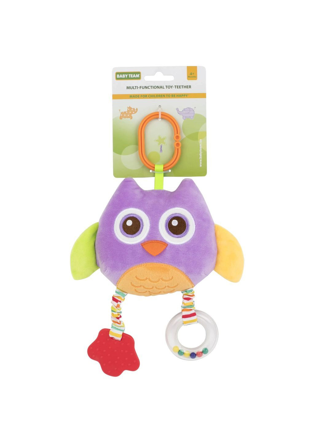 Іграшка-підвіска Сова, фіолетовий (8533_Сова_фиолетовая) Baby Team 8533_Сова фіолетова (366471893)