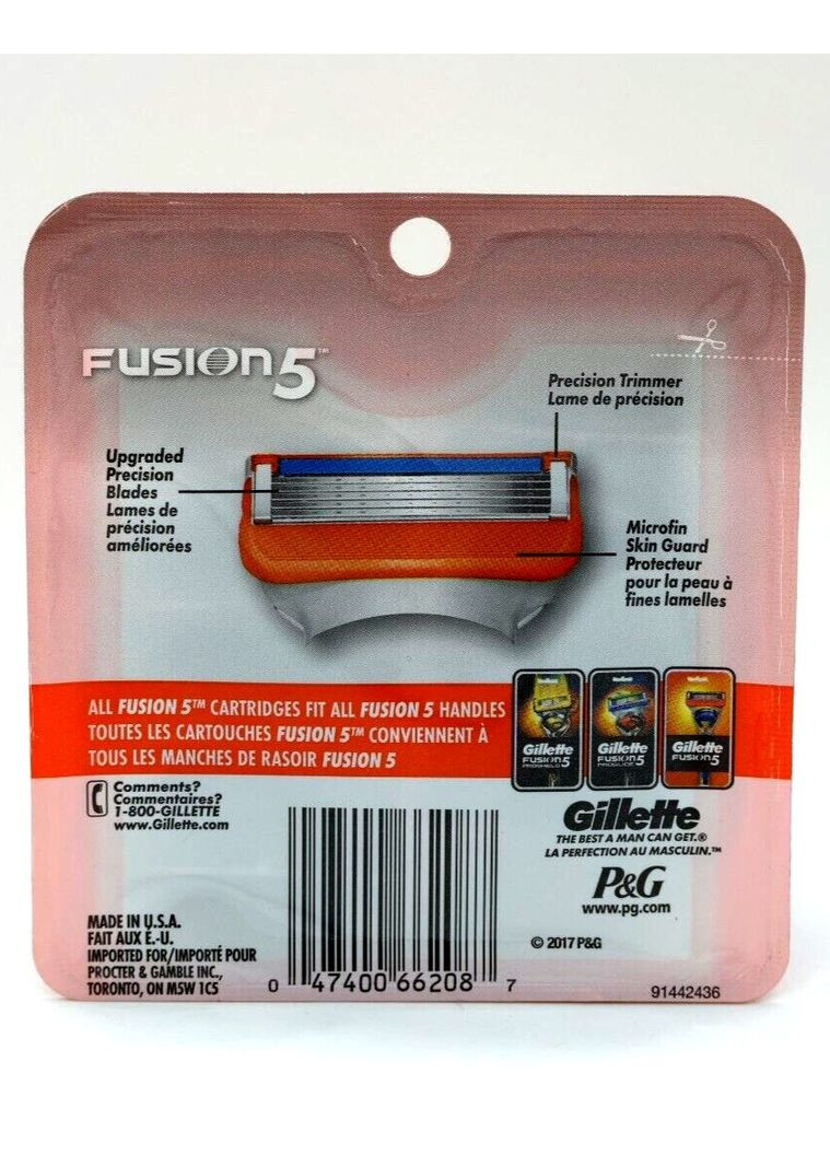 Сменные картриджи для бритья Fusion5 (12 шт) Made in USA Gillette (278773535)