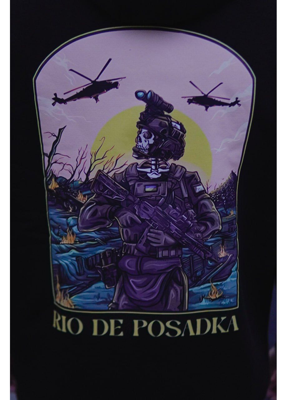 Черный демисезонный костюм 010 трехнить на флисе,dtf печать штаны и кофта Україна