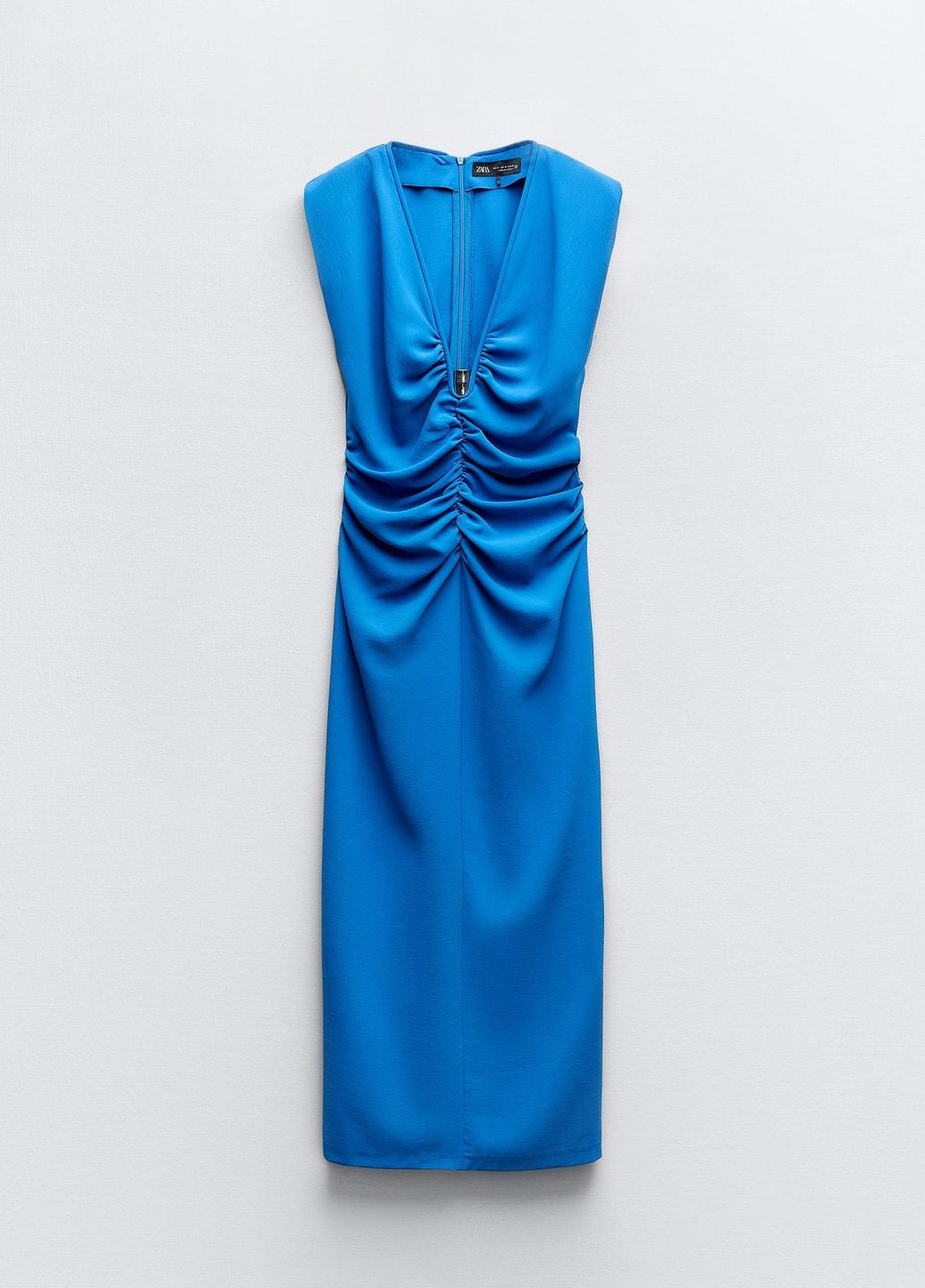 Темно-блакитна святковий сукня Zara однотонна