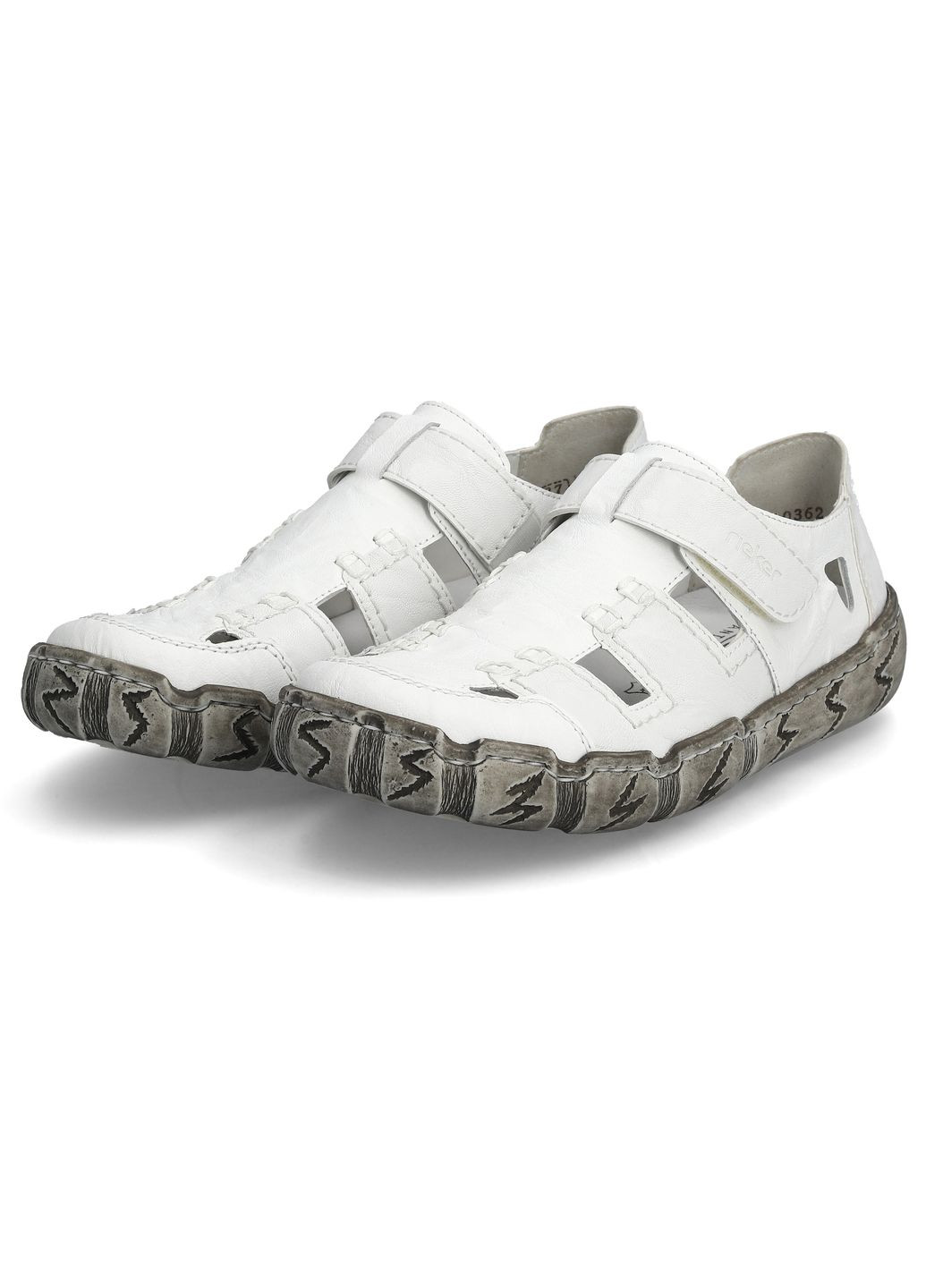 Белые весенние мокасины Rieker