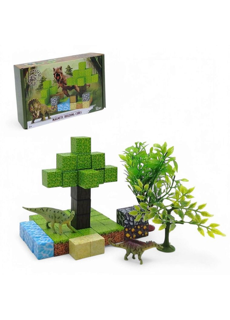 Конструктор магнитный "Minecraft", с динозаврами, 52 детали (G0135) MIC (362419975)