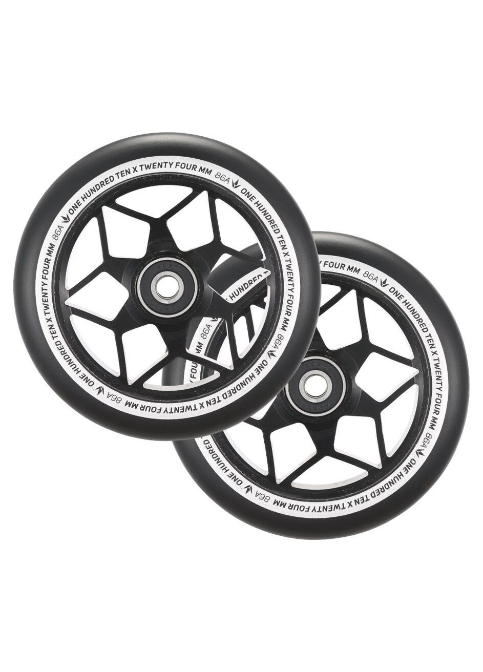 Колесо для трюкового самоката DIAMOND 110мм x 24мм Black/White (FRD.047377) Blunt (315032781)