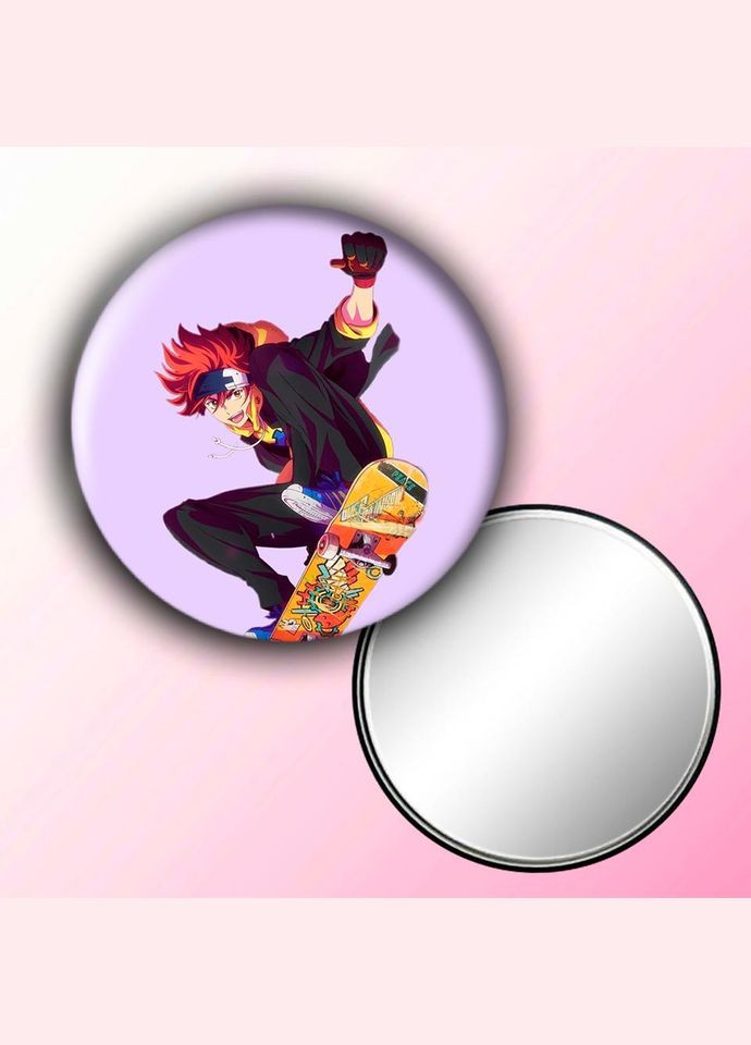 Зеркальце косметическое карманное Аниме Скейт Бесконечность #0010 с рисунком круглый 56 мм No Brand (309159565)