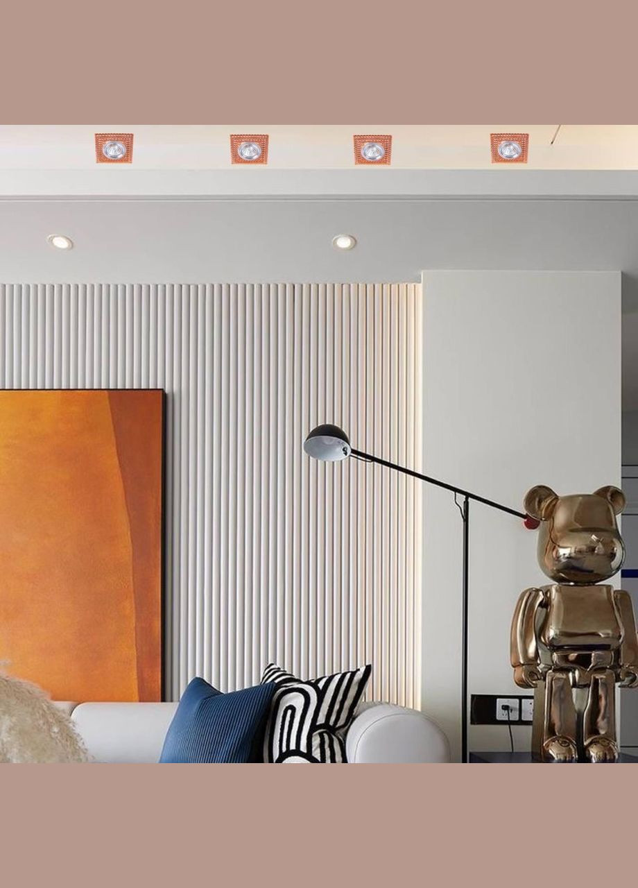 Жовтогарячий акриловий врізний світильник (05-А85) No Brand (370071584)