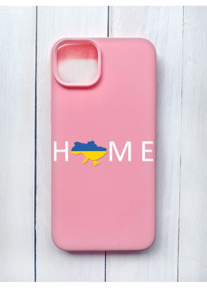 Матовий чохол на iPhone 15 Plus Рожевий:: Дім Україна (принт 73) Creative (360705220)