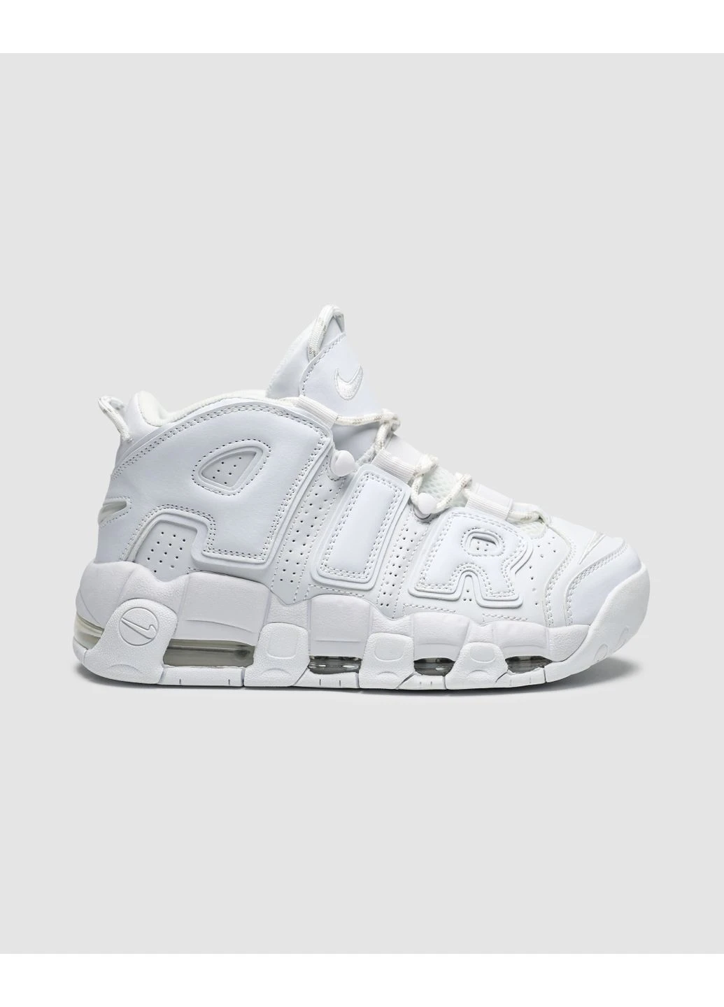 Білі літні кросівки nike air more uptempo white on white найк аір мор уптемпо No Brand