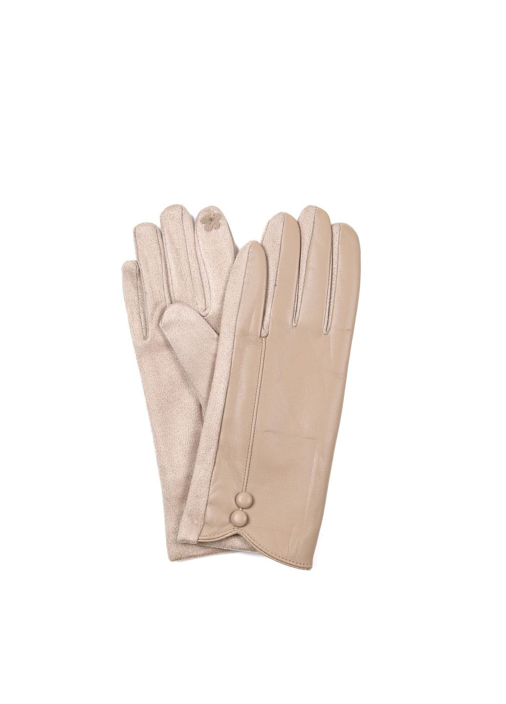 Перчатки Smart Touch женские комбинированные бежевые ПАТИНА LuckyLOOK 928-022 (362355795)