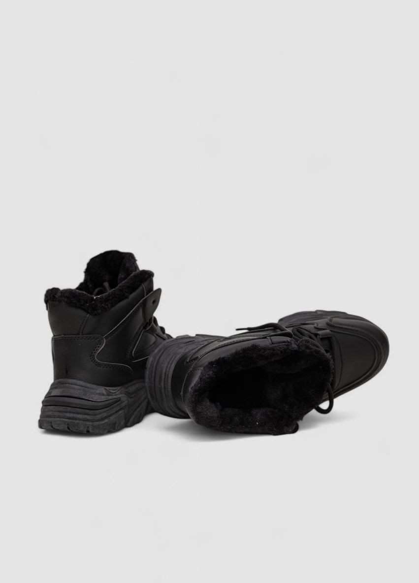 Кроссовки женские зимние на меху Ager Кроссовки чёрные зима (318561235)