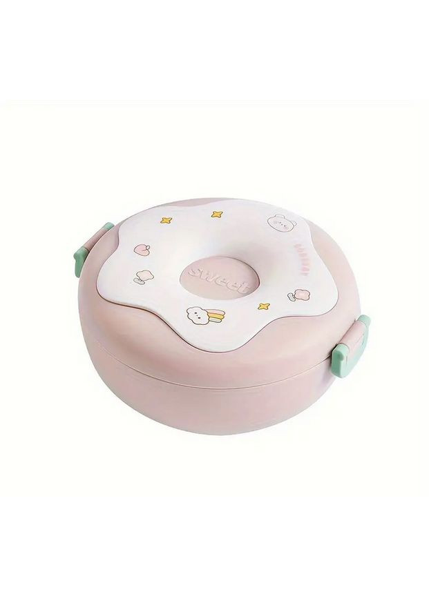 Ланч бокс із приладами у формі Пончика 1000 мл HGL1 No Brand (326800886)