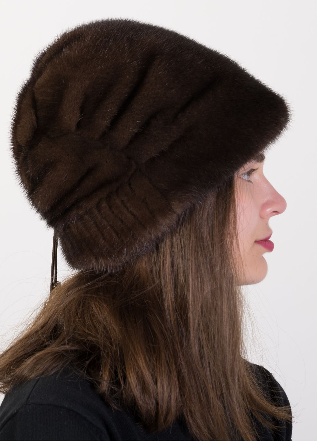 Женская норковая шапка кубанка с цветочной аппликацией Меховой Стиль Пион (297863118)