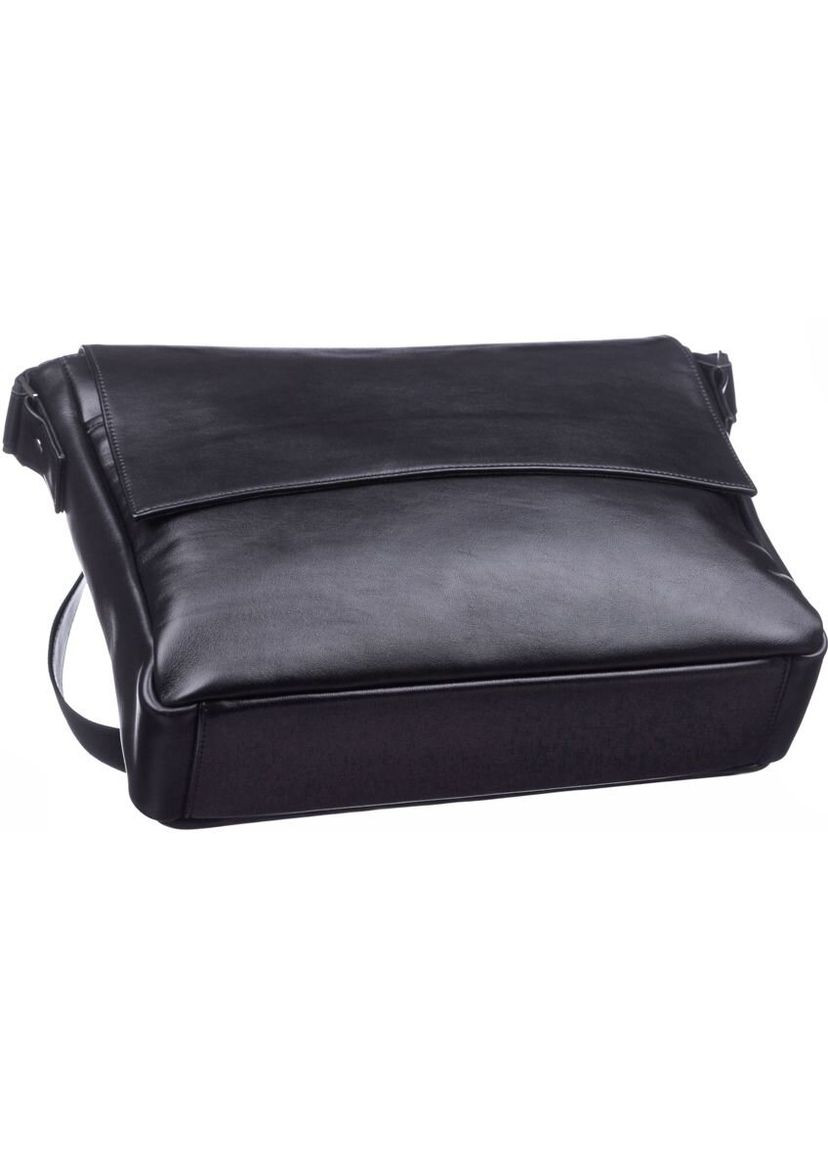 Кожаная сумка кросс боди мужская мессенджер через плечо черная 11039 Shvigel (329196552)