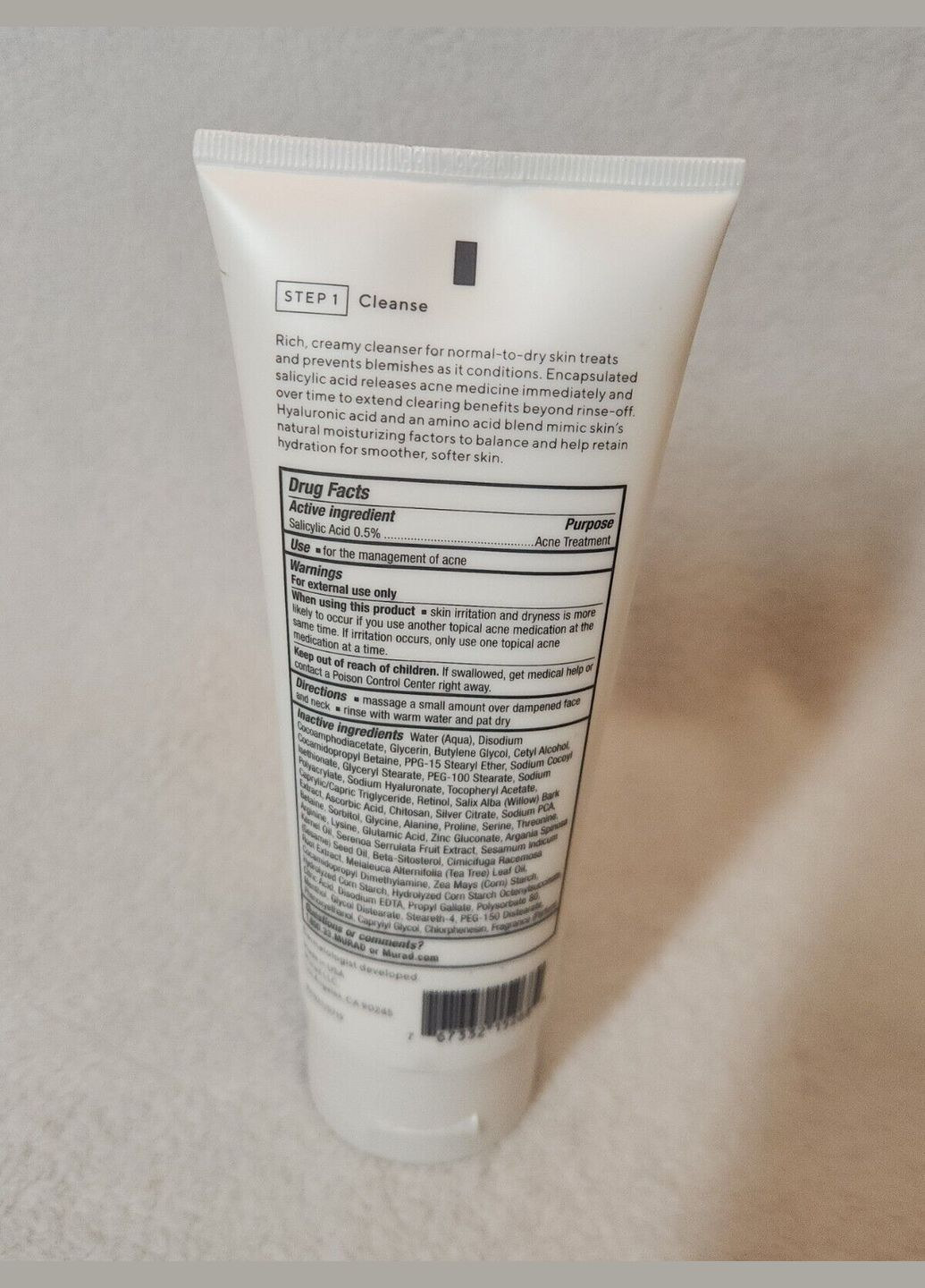 Средство для умывания против прыщей Acne Control Clarifying с салициловой килотой и экстрактом зелёного чая Made in USA 200 мл Murad (286422220)