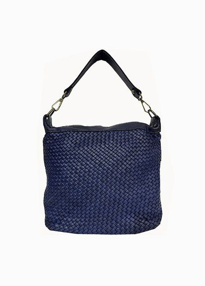 Сумка жіноча шкіряна синя мяка (Д/Ш/В) 24/12/24 (см) Felicita (336377523)