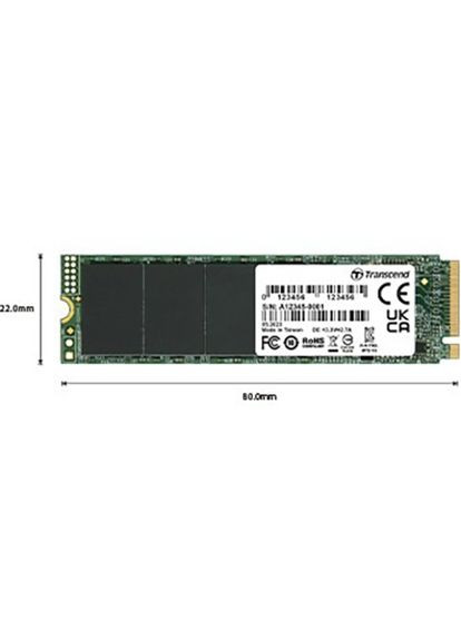 SSD накопичувач MTE115S 1TB M.2 2280 Gen3x4 TLC (TS1TMTE115S) Transcend (353835228)