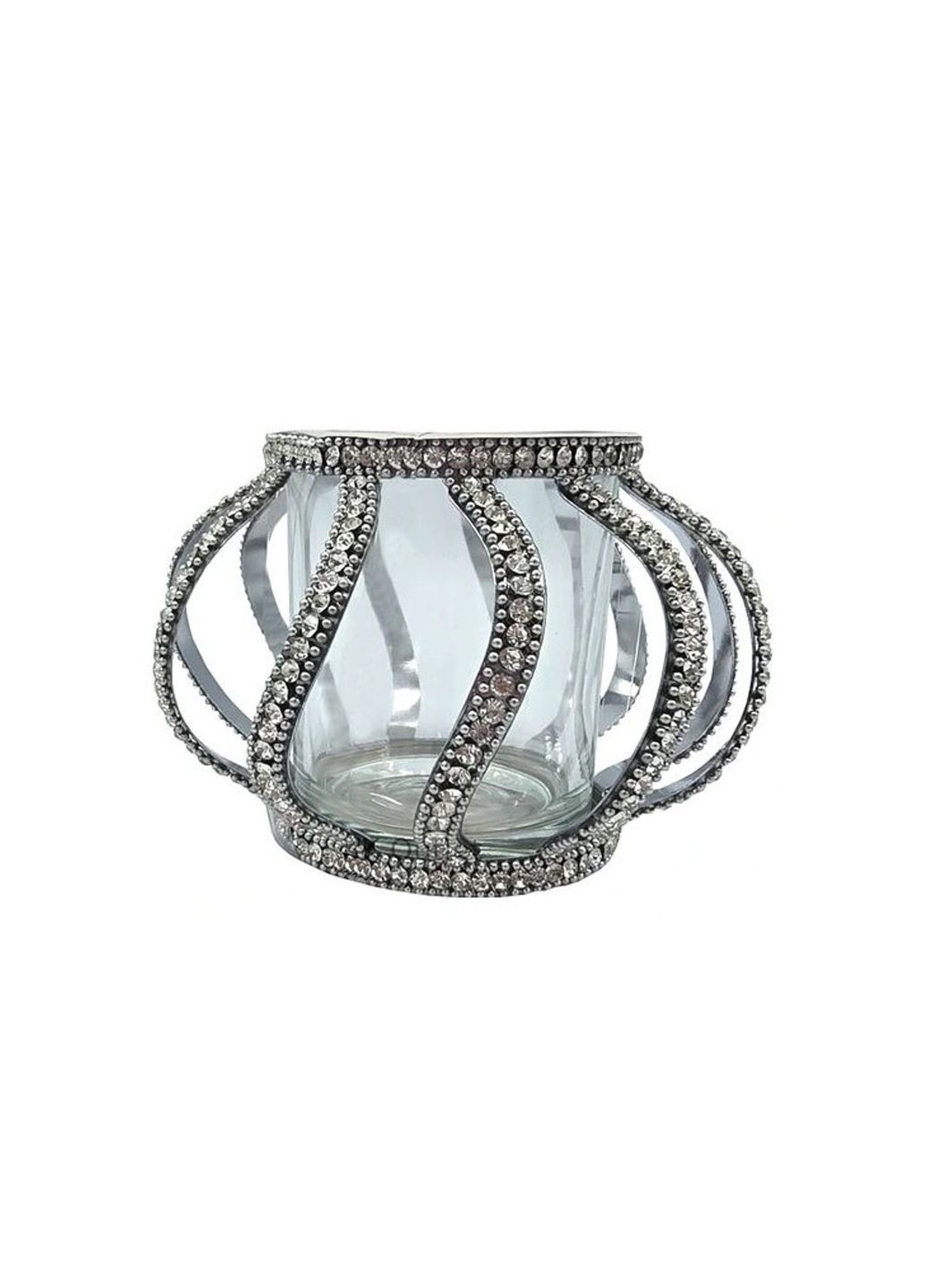 Подсвечник со стеклянной колбой для чайной свечи 13х13х9,5 см комбинированный Aldi (325879753)