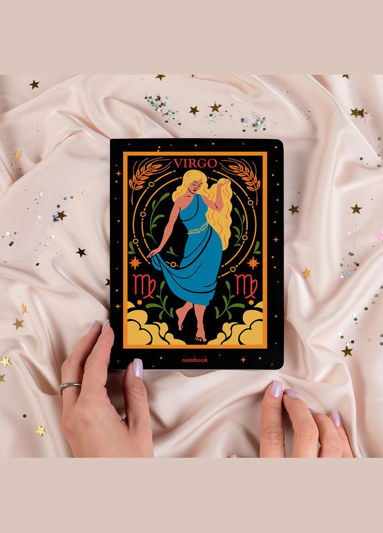 Блокнот в точку «Знак зодиака — Дева» черный 210х148мм 144 страниц Orner (335821000)