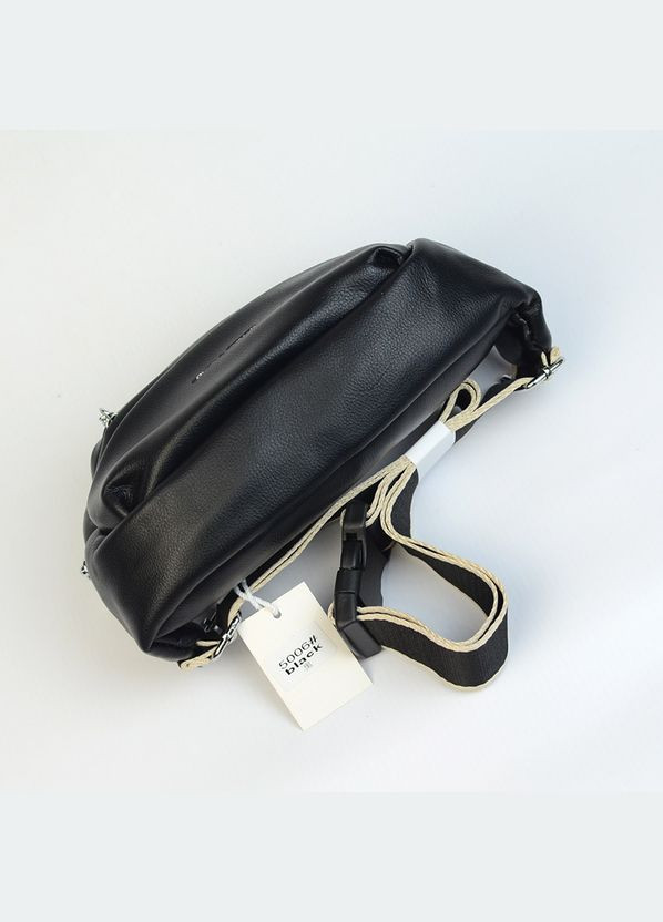 Чорна жіноча маленька нагрудна поясна сумка бананка через плече No Brand (338182389)