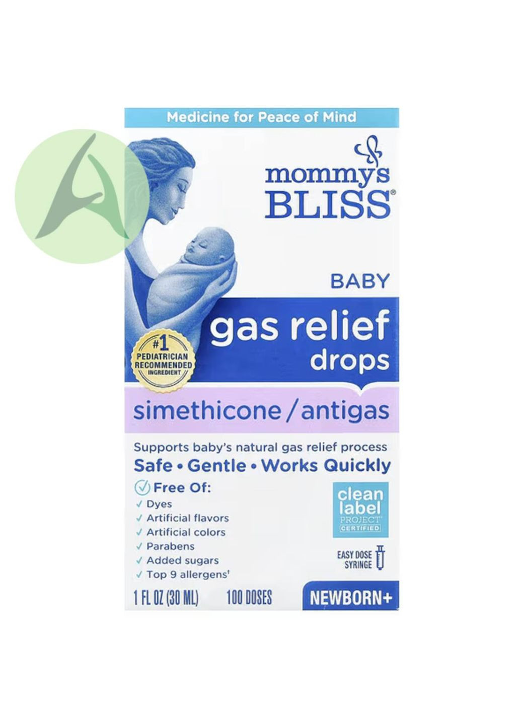 Дитячі краплі для зменшення газоутворення, для новонароджених і старше, 30 мл Mommy's Bliss (361858510)