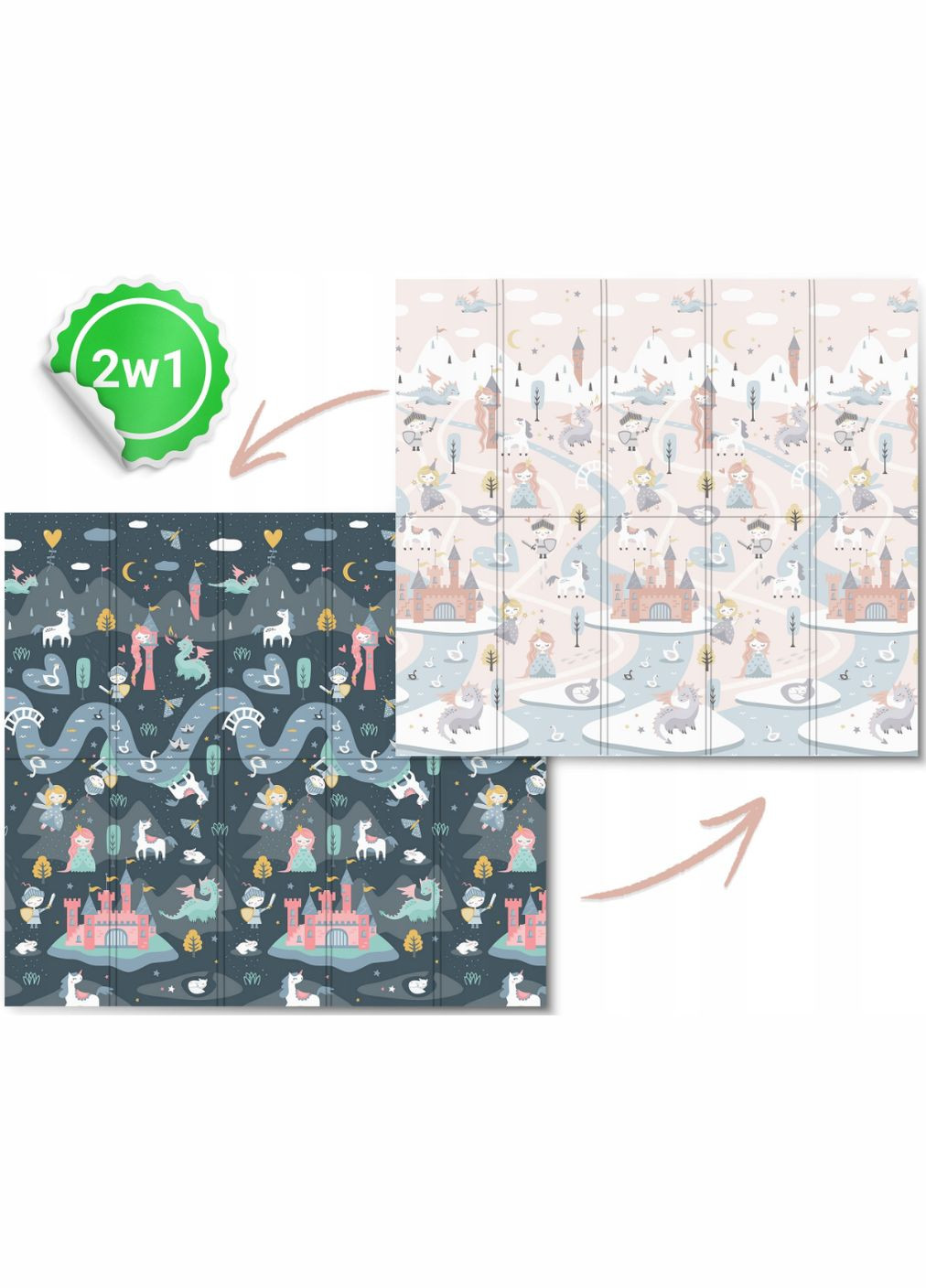 Развивающий мат NK-340 200 x 180 x 1 см (734002) Nukido (346531664)