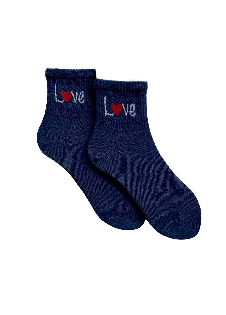 Шкарпетки дитячі "LOVE" з індійської бавовни сині 413006 moi FAINI (315483653)