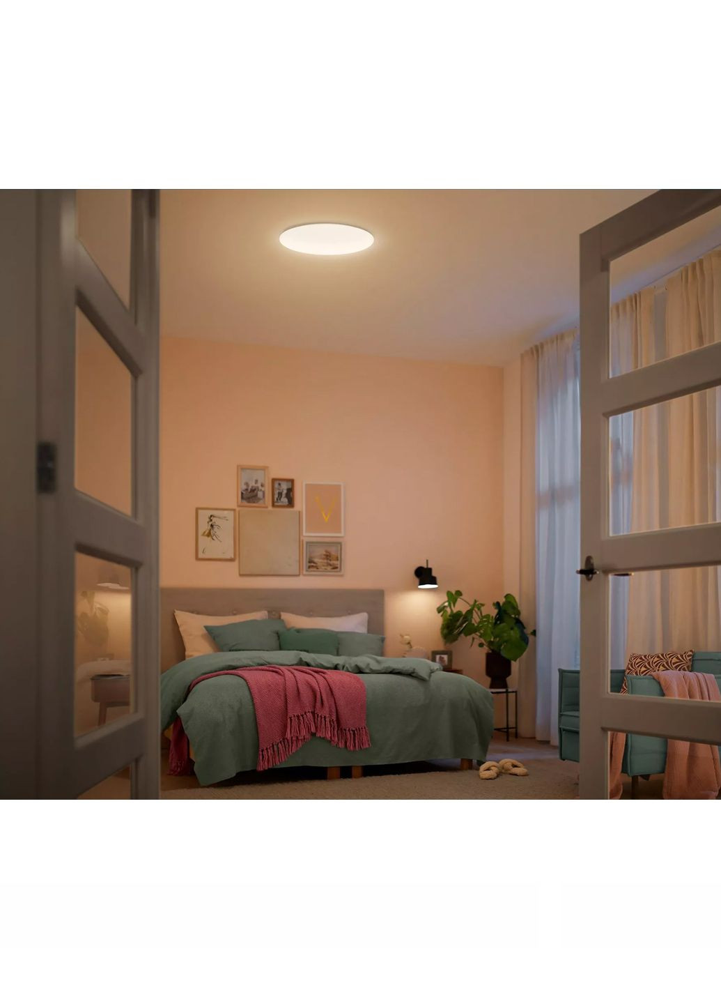 Стельовий LED світильник 32х32 см білий Philips (324827909)