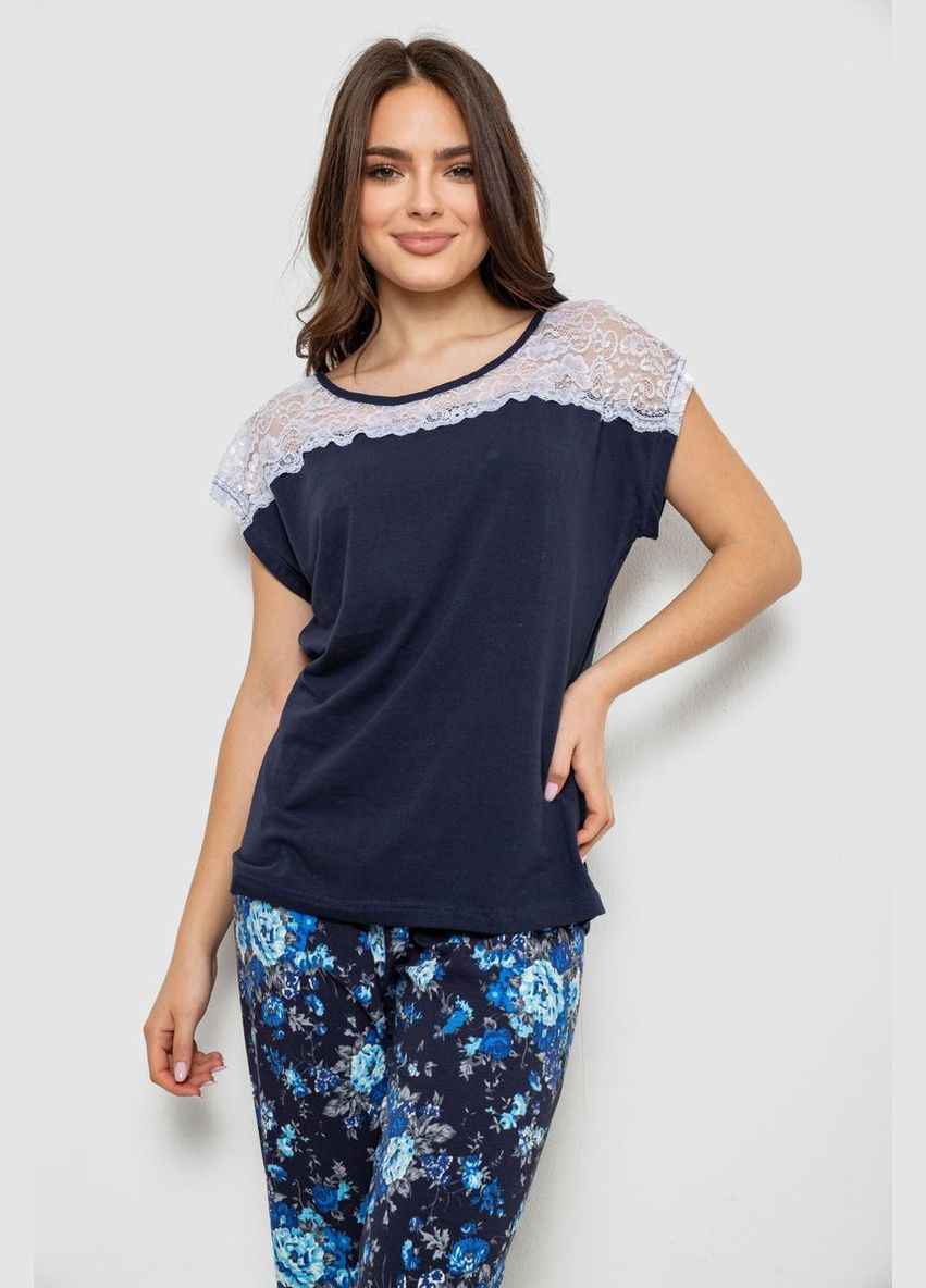 Синяя пижама женская с принтом Anello 243R1484-003