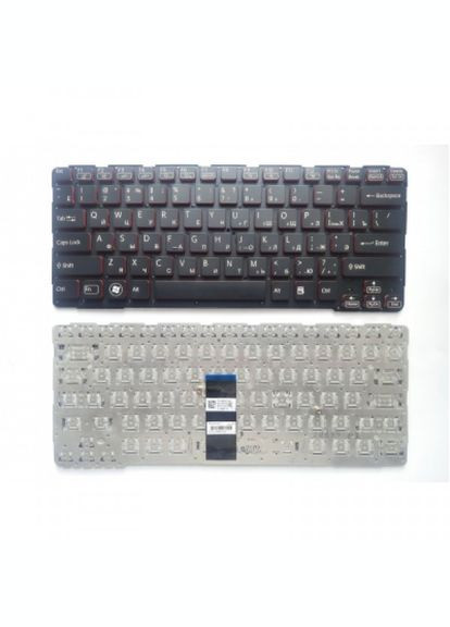 Клавіатура ноутбука етка RU (A43567) Sony e14 series черная с красной кантом/без рамки подсв (275091816)