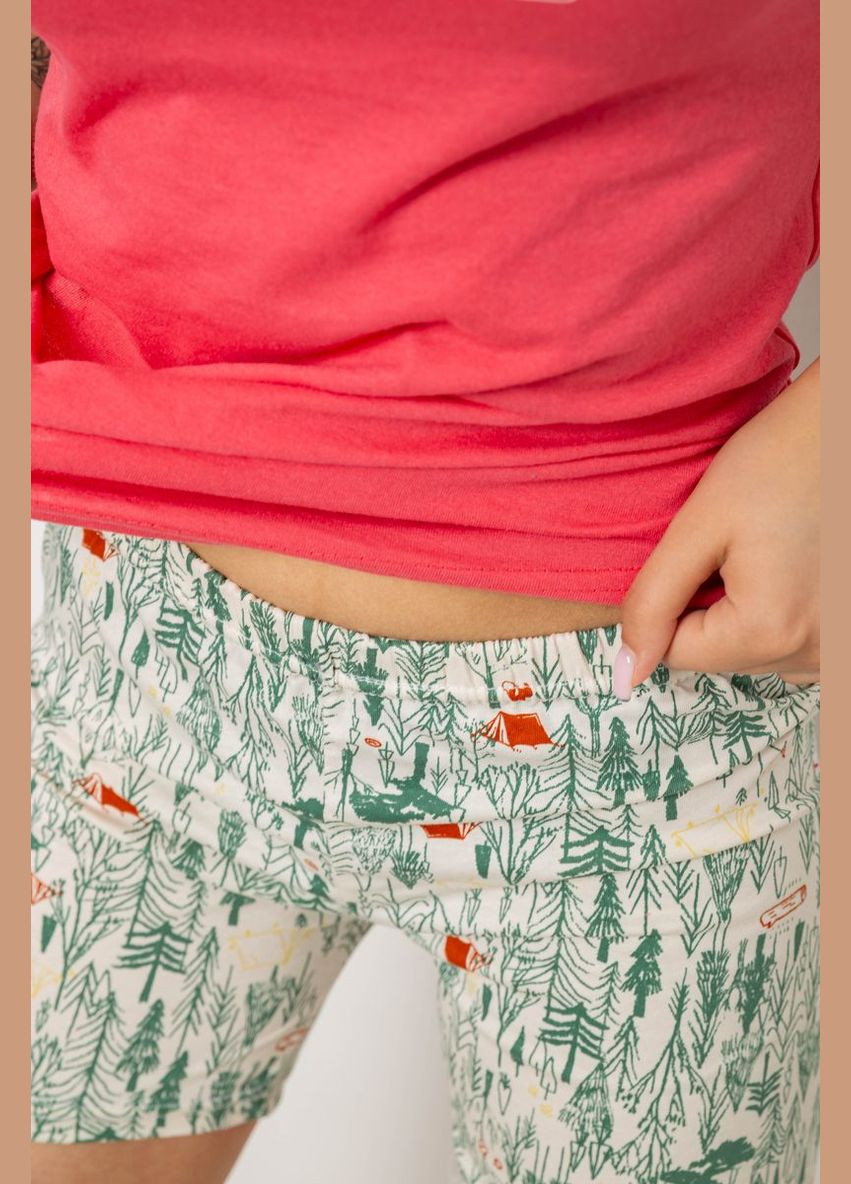 Розовая пижама женская с принтом Ager 243R3248