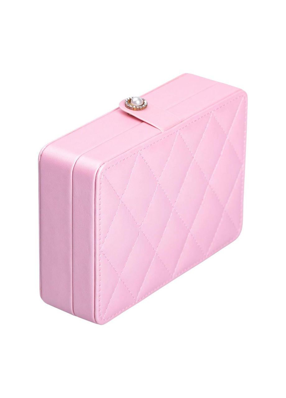 Скринька-органайзер для прикрас на кнопці 16х11х4.7см рожевий Yiwu (327875047)