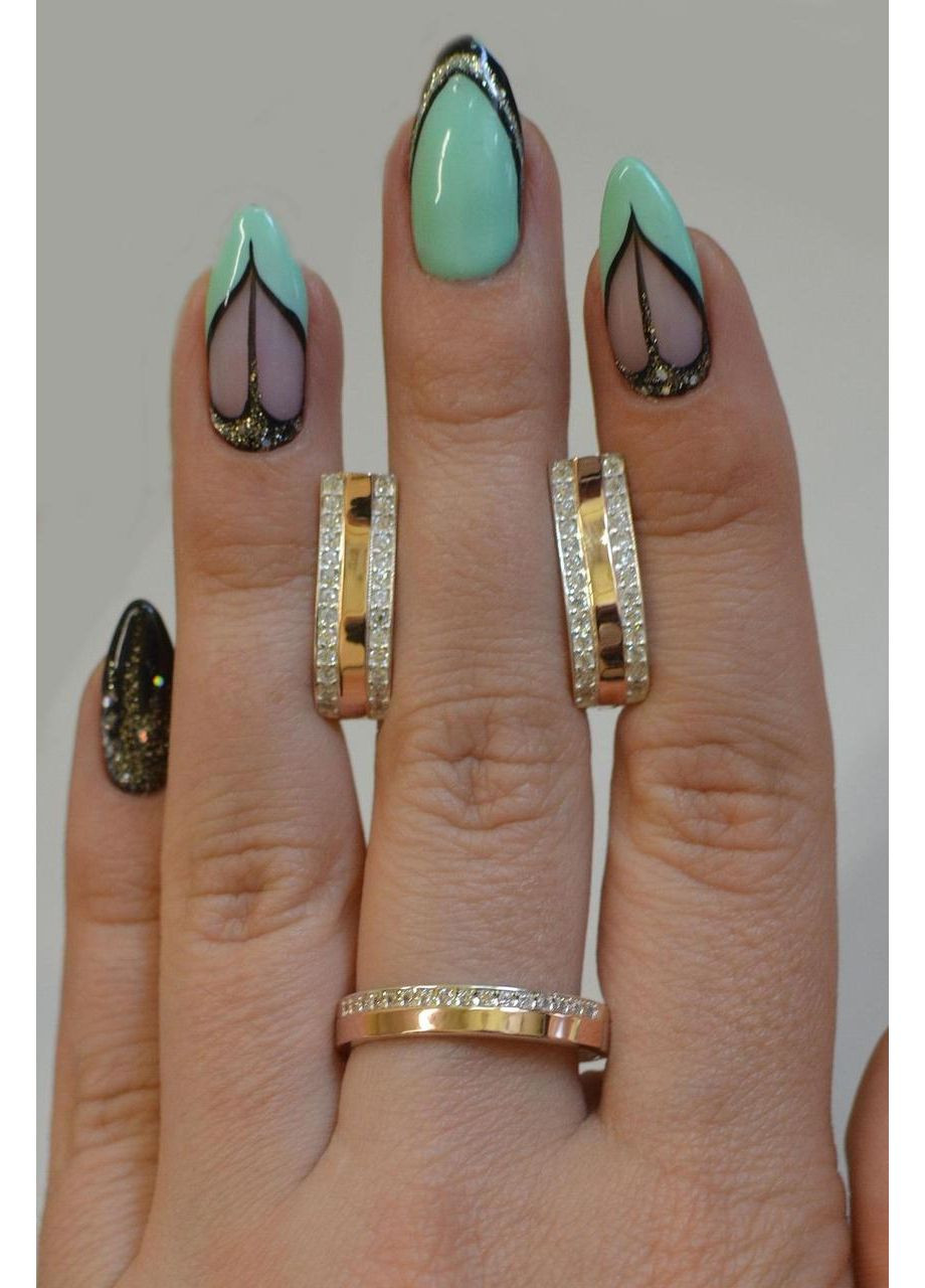 Комплект серебряный с золотом Silver Style (367268397)