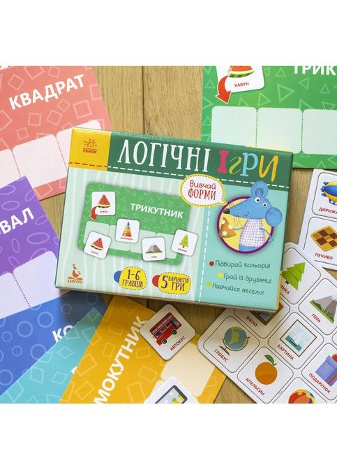 Дитячі Логічні Ігри "вивчай Форми" 918002, 24 Картки Укр. Мовою Seli Ranok Creative (393177934)